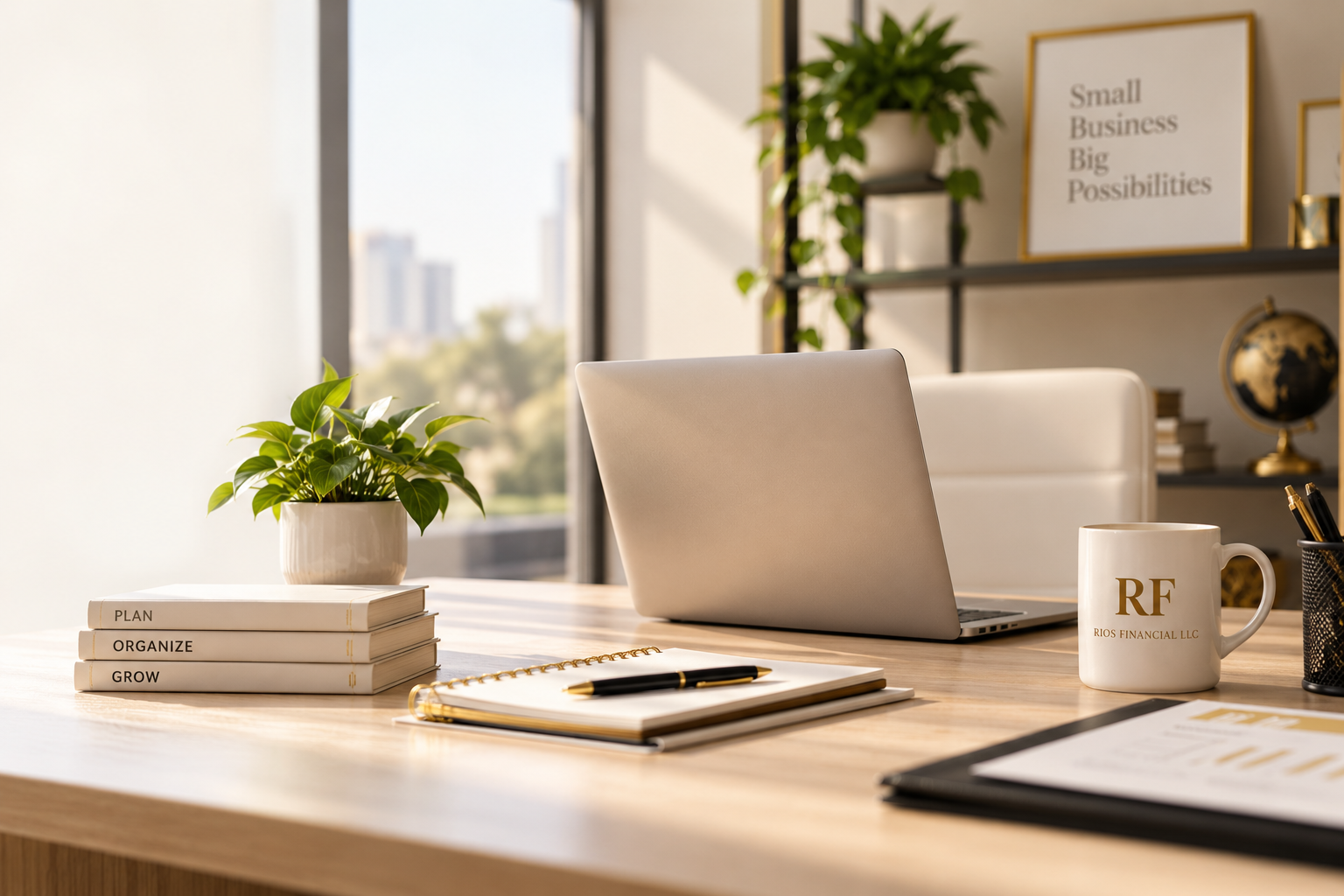 Professional office workspace